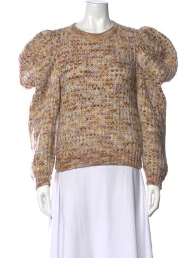 Pre-owned Ulla Johnson Merino Wool Crew Neck Sweater In Multi