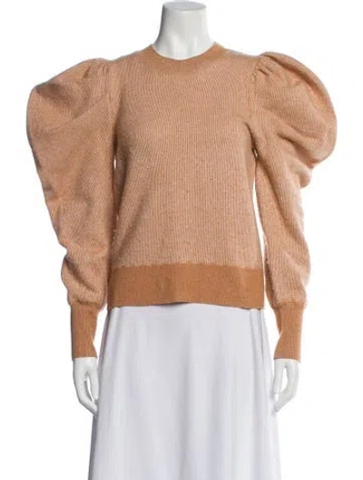 Pre-owned Ulla Johnson Merino Wool Crew Neck Sweater In Orange