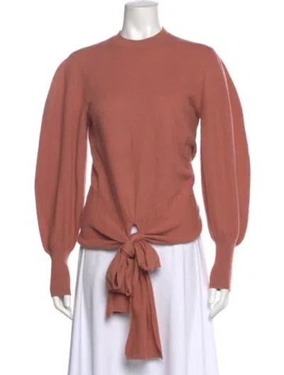 Pre-owned Ulla Johnson Merino Wool Crew Neck Sweater In Pink