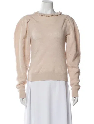 Pre-owned Ulla Johnson Merino Wool Crew Neck Sweater In Pink