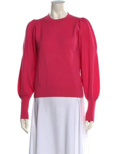 Pre-owned Ulla Johnson Merino Wool Crew Neck Sweater In Pink