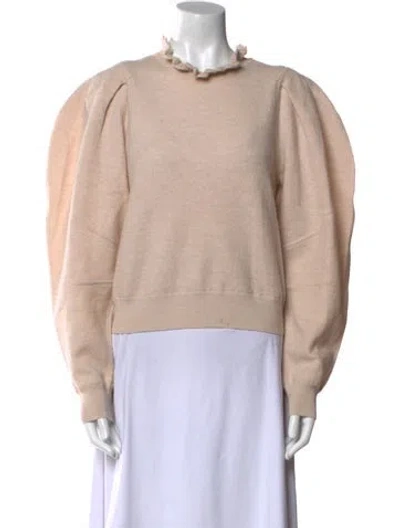 Pre-owned Ulla Johnson Merino Wool Crew Neck Sweater In Pink
