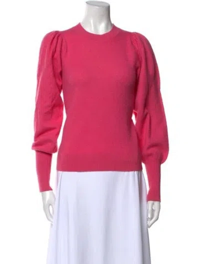 Pre-owned Ulla Johnson Merino Wool Crew Neck Sweater In Pink