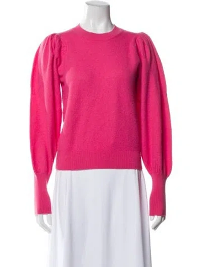 Pre-owned Ulla Johnson Merino Wool Crew Neck Sweater In Pink