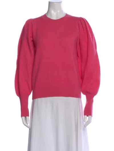 Pre-owned Ulla Johnson Merino Wool Crew Neck Sweater In Pink