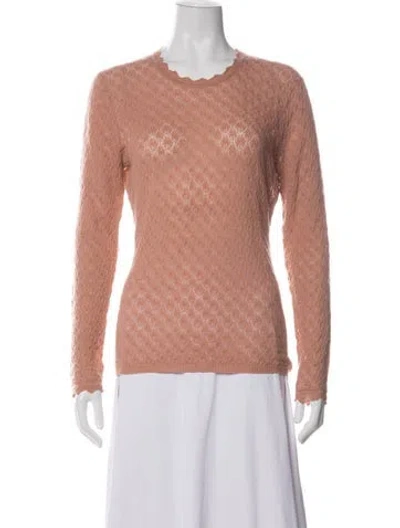 Pre-owned Ulla Johnson Merino Wool Crew Neck Sweater In Pink