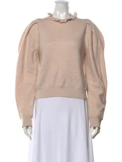 Pre-owned Ulla Johnson Merino Wool Crew Neck Sweater In Pink