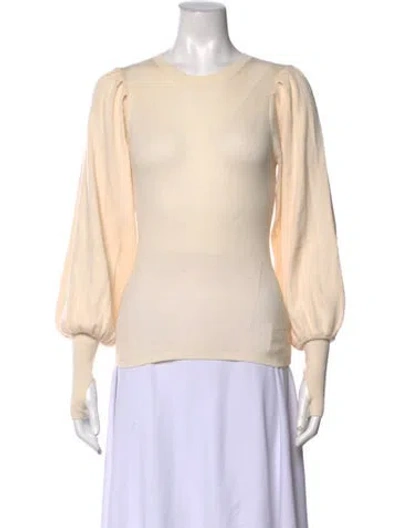 Pre-owned Ulla Johnson Merino Wool Crew Neck Sweater In Pink