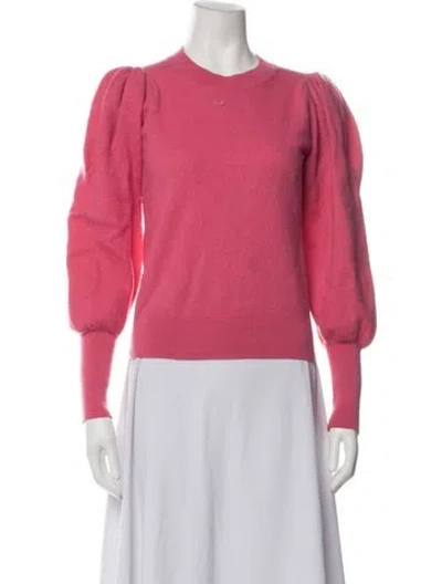 Pre-owned Ulla Johnson Merino Wool Crew Neck Sweater In Pink