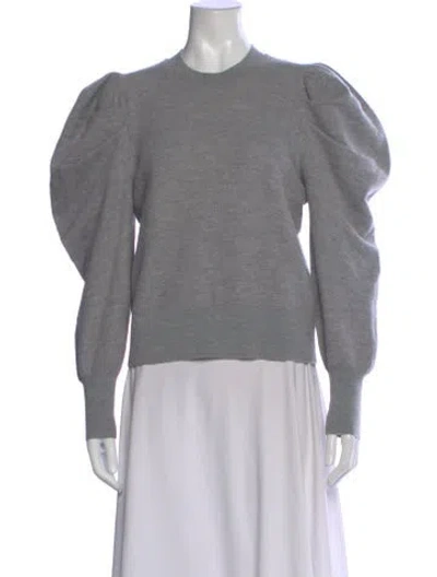 Pre-owned Ulla Johnson Merino Wool Crew Neck Top In Gray