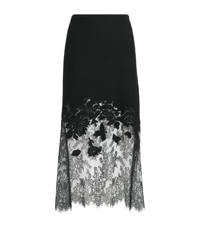 Ulla Johnson Merino Wool Josina Midi Skirt In Black