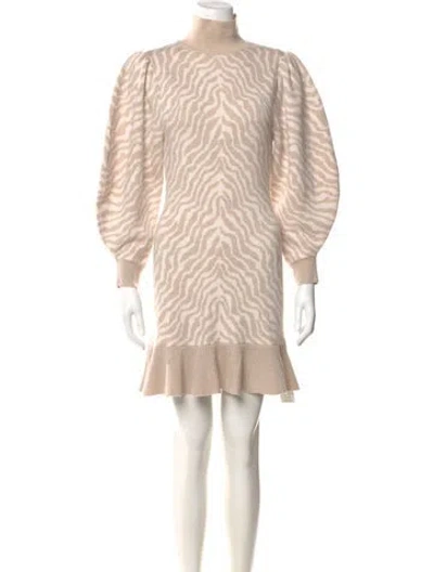 Pre-owned Ulla Johnson Merino Wool Knee-length Dress In Neutral