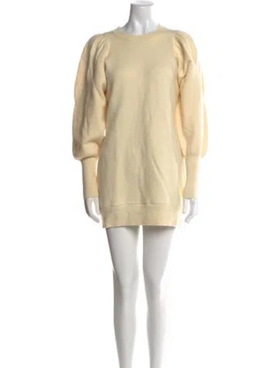 Pre-owned Ulla Johnson Merino Wool Mini Dress In Neutral