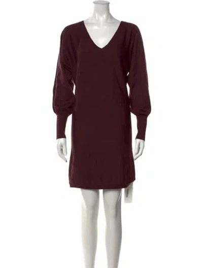 Pre-owned Ulla Johnson Merino Wool Mini Dress In Purple