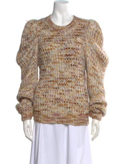 Pre-owned Ulla Johnson Merino Wool Patterned Sweater In Pink
