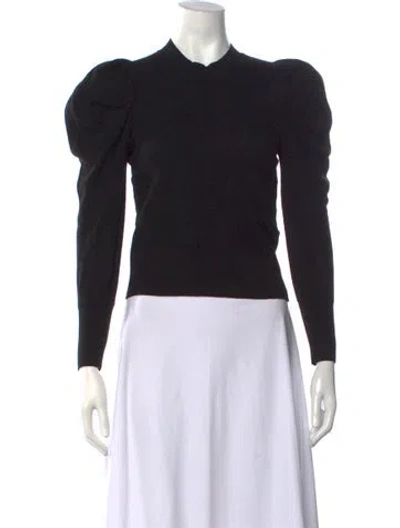 Pre-owned Ulla Johnson Merino Wool Printed Sweater In Black