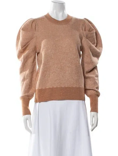 Pre-owned Ulla Johnson Merino Wool Printed Sweater In Orange