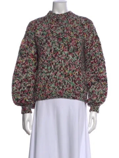 Pre-owned Ulla Johnson Merino Wool Printed Sweater In Pink