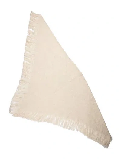 Pre-owned Ulla Johnson Merino Wool Scarf In Neutrals