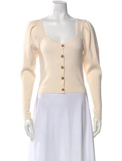 Pre-owned Ulla Johnson Merino Wool Scoop Neck Sweater W/ Tags In Neutral