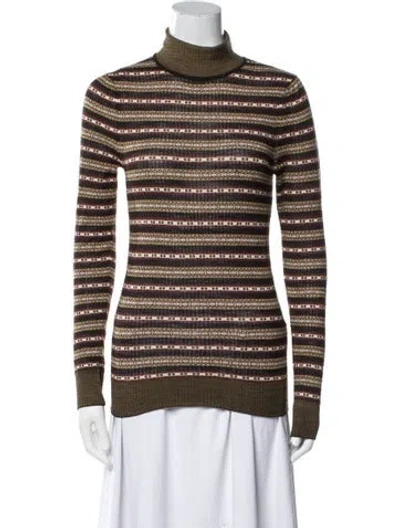 Pre-owned Ulla Johnson Merino Wool Striped Sweater In Multi