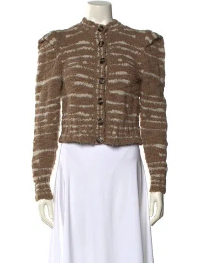 Pre-owned Ulla Johnson Merino Wool Striped Sweater In Neutral