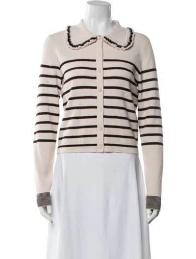 Pre-owned Ulla Johnson Merino Wool Striped Sweater In Neutrals