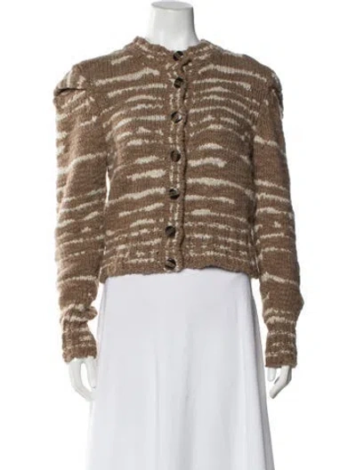 Pre-owned Ulla Johnson Merino Wool Striped Sweater In Neutrals
