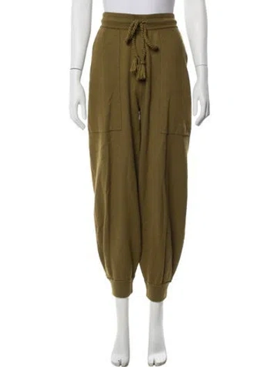 Pre-owned Ulla Johnson Merino Wool Tassel Accents Sweatpants W/ Tags In Green