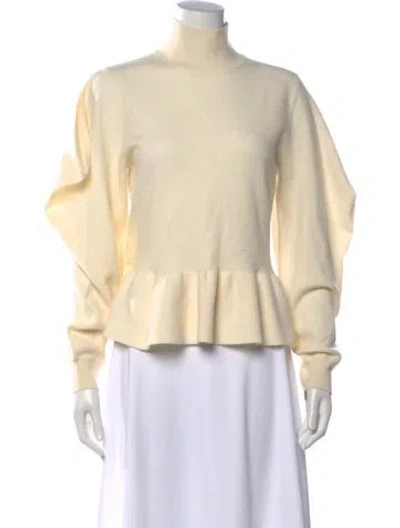 Pre-owned Ulla Johnson Merino Wool Turtleneck Sweater In Neutrals