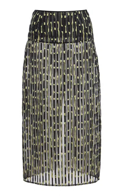 Ulla Johnson Merrill Cotton-blend Pencil Midi Skirt In Black