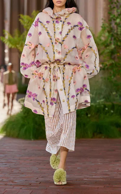 Ulla Johnson Merrill Cotton-blend Pencil Midi Skirt In Pink