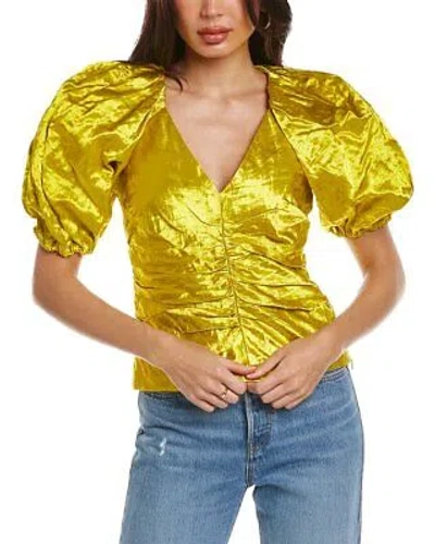 Pre-owned Ulla Johnson Metallic Top Women's In Yellow