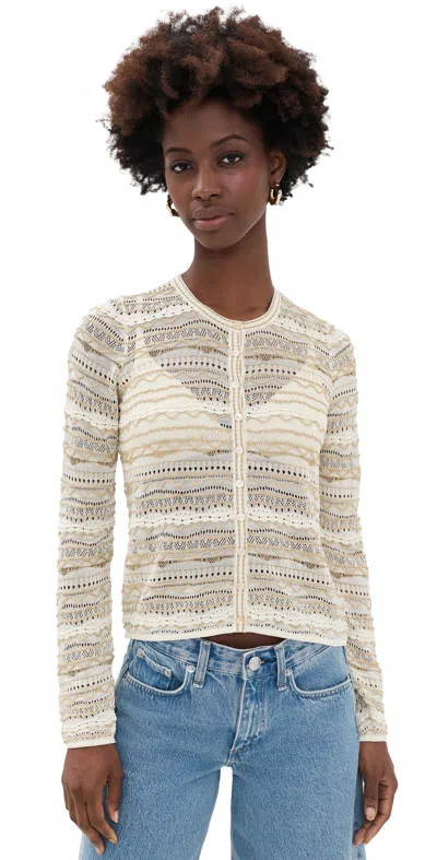 Ulla Johnson Mia Knit Cardigan Conch In Neutral