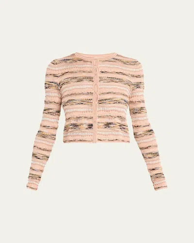 Ulla Johnson Mia Pointelle Button-up Cardigan In Brown