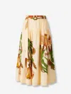 Ulla Johnson Midi Filagree Skirt In Neutral