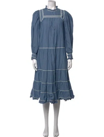 Pre-owned Ulla Johnson Midi Length Dress In Blue