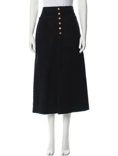 Pre-owned Ulla Johnson Midi Length Skirt In Black