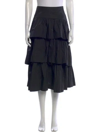 Pre-owned Ulla Johnson Midi Length Skirt In Black