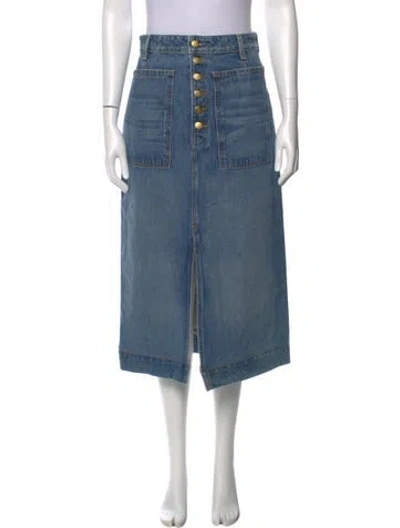 Pre-owned Ulla Johnson Midi Length Skirt In Blue