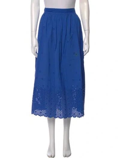 Pre-owned Ulla Johnson Midi Length Skirt In Blue