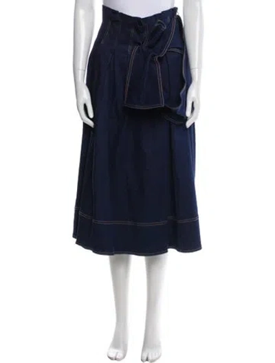 Pre-owned Ulla Johnson Midi Length Skirt In Blue