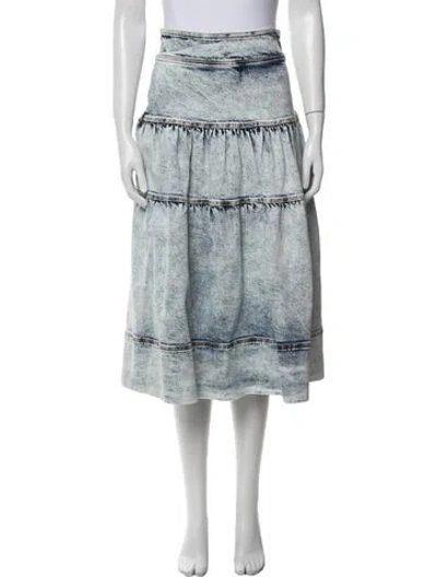 Pre-owned Ulla Johnson Midi Length Skirt In Blue