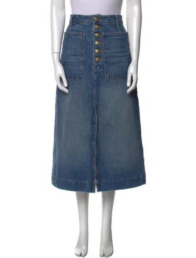 Pre-owned Ulla Johnson Midi Length Skirt In Blue