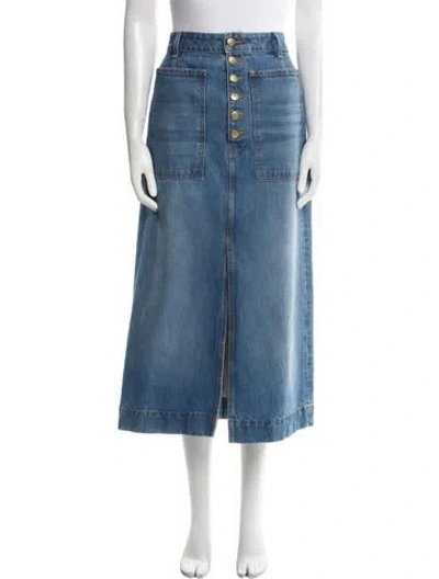 Pre-owned Ulla Johnson Midi Length Skirt In Blue