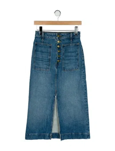 Pre-owned Ulla Johnson Midi Length Skirt In Blue