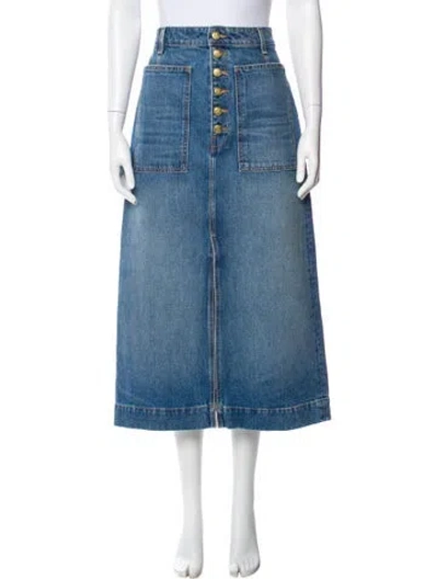 Pre-owned Ulla Johnson Midi Length Skirt In Blue