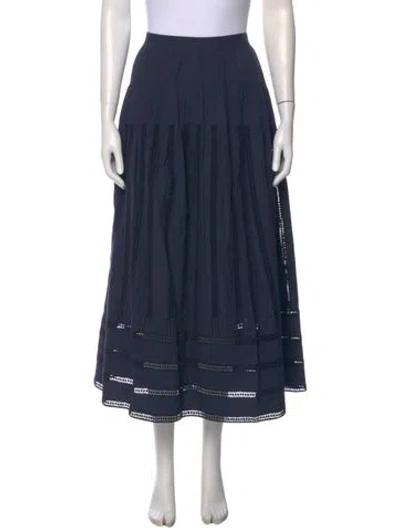 Pre-owned Ulla Johnson Midi Length Skirt In Blue