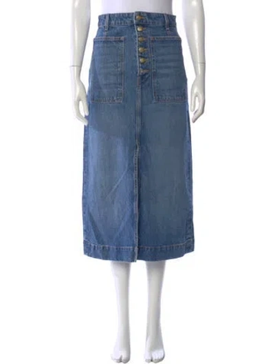Pre-owned Ulla Johnson Midi Length Skirt In Blue