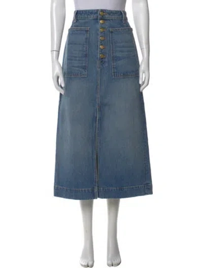 Pre-owned Ulla Johnson Midi Length Skirt In Blue